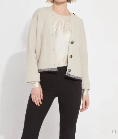 Lyssé Lilith Cardigan Sweater In Light Pewter In Multi