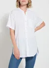 LYSSÉ LINEN JERSEY BUTTON DOWN