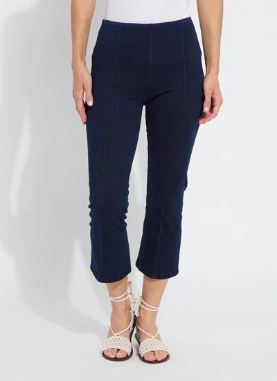 Lyssé Lizzette Bow Detail Crop Flare Denim (24" Inseam) In Purple