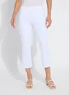Lyssé Lizzette Bow Detail Crop Flare Denim (24" Inseam) In White