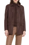 LYSSÉ LYSSÉ LORA FOIL FAUX SUEDE UTILITY JACKET