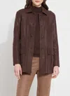 Lyssé Lora Suede Jacket In Brown