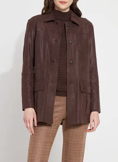 Lyssé Lora Suede Jacket In Brown