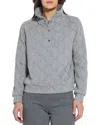 Lyssé Loretta Quilted Pullover In Gray