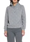Lyssé Loretta Quilted Pullover Top In Dark Heather Grey In Grey