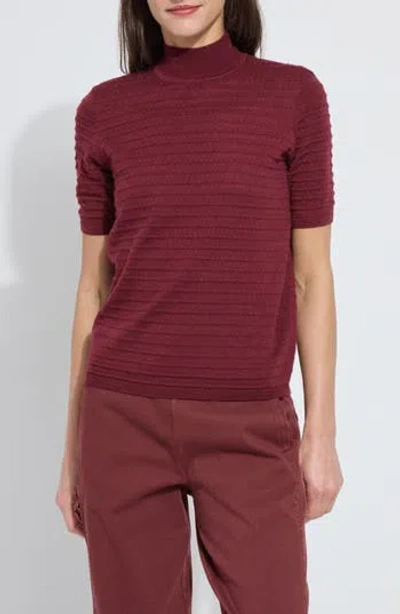 Lyssé Lysse Lottie Mock Neck Short Sleeve Sweater