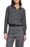 Lyssé Lysse Lunette St. Chambray Button-up Shirt In Gray
