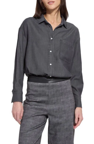 Lyssé Lysse Lunette St. Chambray Button-up Shirt In Gray