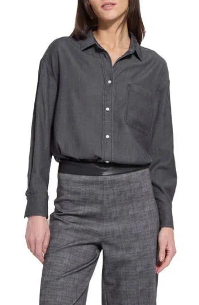 Lyssé Lysse Lunette St. Chambray Button-up Shirt In Gray