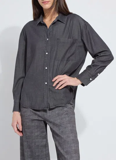 Lyssé Lunette St Chambray Shirt Curvy In Black