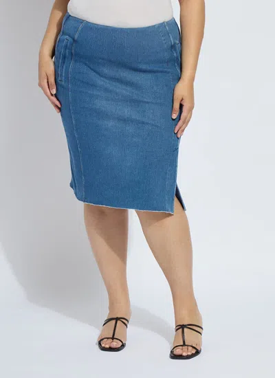 Lyssé Lyrica Denim Skirt Curvy In Blue