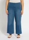 Lyssé Mallory Sailor Hi Waist Wide Leg Denim (plus Size, 28" Inseam) In Blue