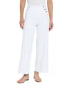 Lyssé Mallory Sailor High Waist Wide Leg Jeans In White In White