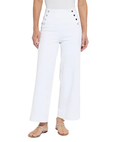 LYSSÉ MALLORY SAILOR HIGH WAIST WIDE LEG JEANS IN WHITE