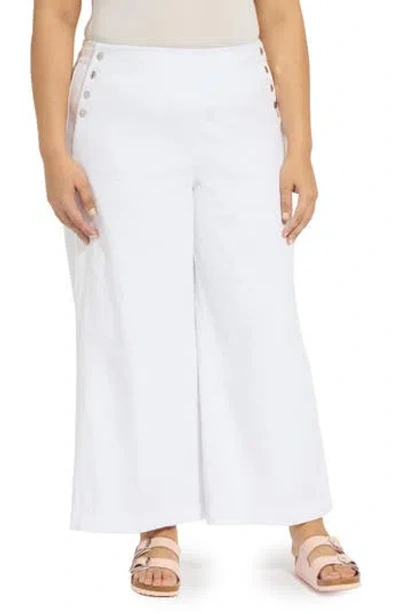 Lyssé Lysse Mallory Sailor High Waist Wide Leg Jeans In White