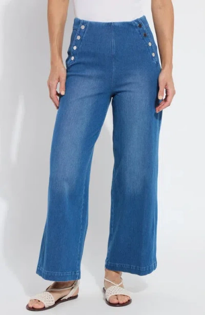 Lyssé Mallory Sailor Wide Leg Pants In Midwash
