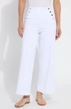 Lyssé Mallory Sailor High Waist Wide Leg Jeans In White