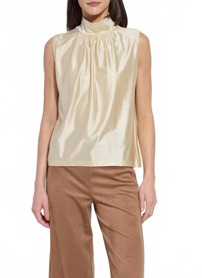 Lyssé Marcia Turtleneck Rushing Top In Silky Cream In Neutral