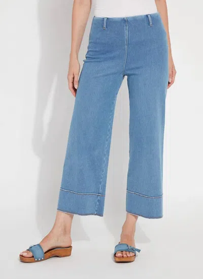 Lyssé Margo Hi Waisted Pant In Bleached Blue