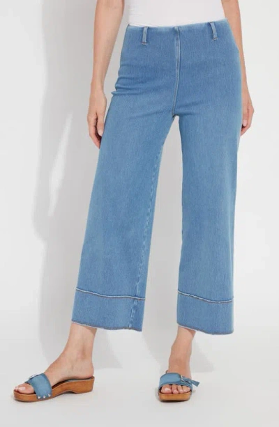 Lyssé Margo High Waist Crop Jeans In Blue