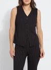 Lyssé Marisa Ponte Vest In Soft Stripe