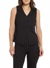 Lyssé Marisa Ponte Vest In Soft Stripe In Multi