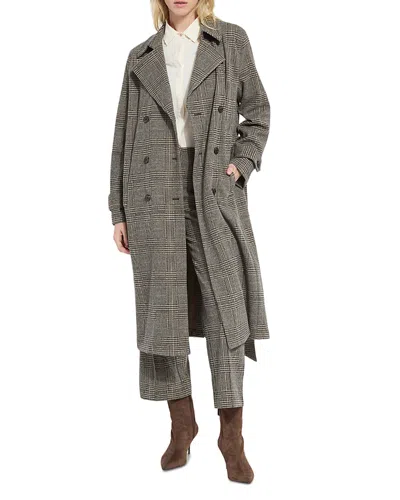 Lyssé Marla Brushed Ponte Belted Trench Coat In Animal Print