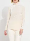 Lyssé Melina Velvet Turtleneck In Gray