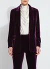 Lyssé Mercer Stretch Velvet Blazer In Royalty
