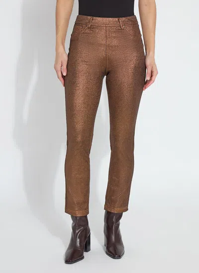 LYSSÉ METALLIC COATED STRAIGHT DENIM (27" INSEAM)