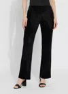 Lyssé Metallic Foil Velvet Pant (plus Size) (31.5" Inseam) In Black