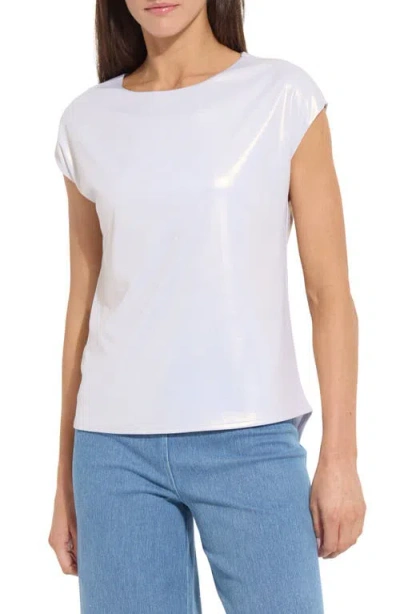 LYSSÉ LYSSE METALLIC JERSEY TOP