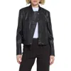 Lyssé Lysse Millicent Perforated Faux Leather Bomber Jacket In Black