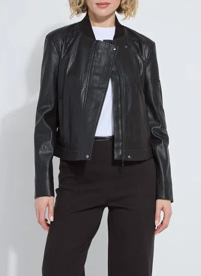 LYSSÉ MILLICENT VEGAN LEATHER JACKET IN BLACK
