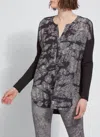 LYSSÉ MILLIE TOP IN BROKEN CHEVRON