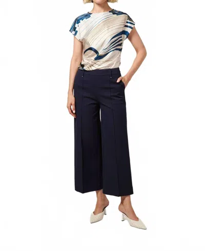 Lyssé Miranda Straight Leg Trousers In True Navy In Multi