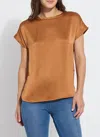 Lyssé Miri Cap Sleeve Top In Brown
