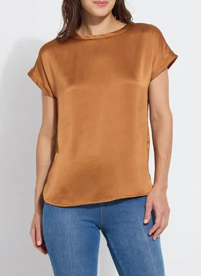 Lyssé Miri Cap Sleeve Top In Brown