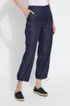 Lyssé Monique Tailored Cargo Pants In Solid Indigo