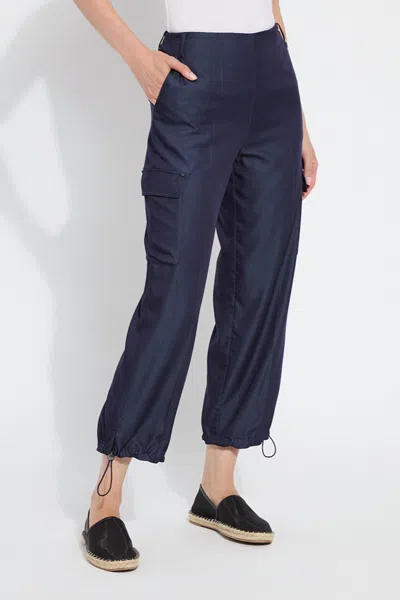 Lyssé Monique Tailored Cargo Pants In Solid Indigo