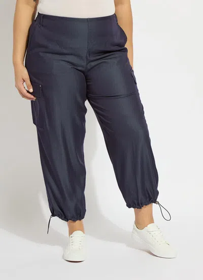 Lyssé Monique Tailored Cargo (plus Size, 26" Inseam) In Blue