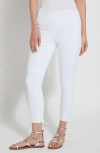 Lyssé Cropped Morgan Lace Up In White