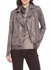 Lyssé Moto Jacket In Taupe In Gray