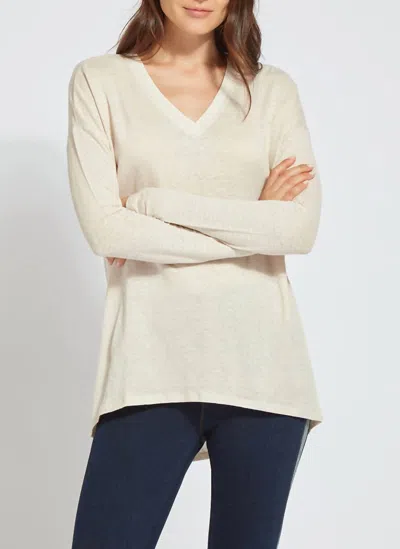 Lyssé Mya Long Sleeve Tee In Crisp Chino In Multi