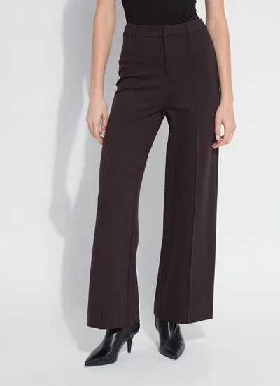 Lyssé Nadia Zip Front Ponte Trouser In Brown
