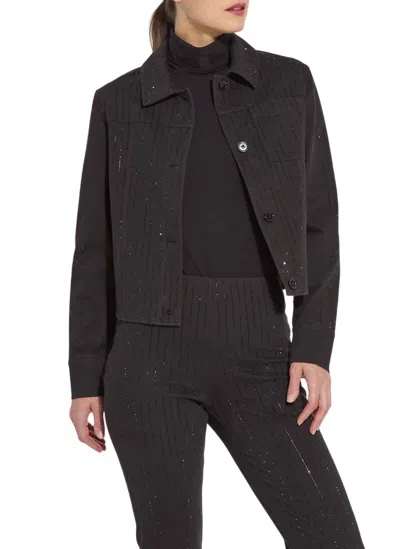 Lyssé Nala Embellished Denim Jacket In Black
