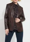 Lyssé Natalia Vegan Leather Blazer In Brown