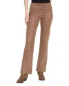 Lyssé Neoprene Baby Bootcut Pant In Warm Brown Plaid In Warm Brown