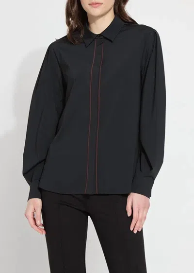 Lyssé Nera Pleated Sleeve Shirt In Black