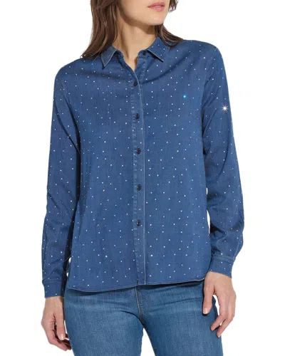 Lyssé New York Lysse New York Cataleya Crystal St Chambray Shirt In Blue